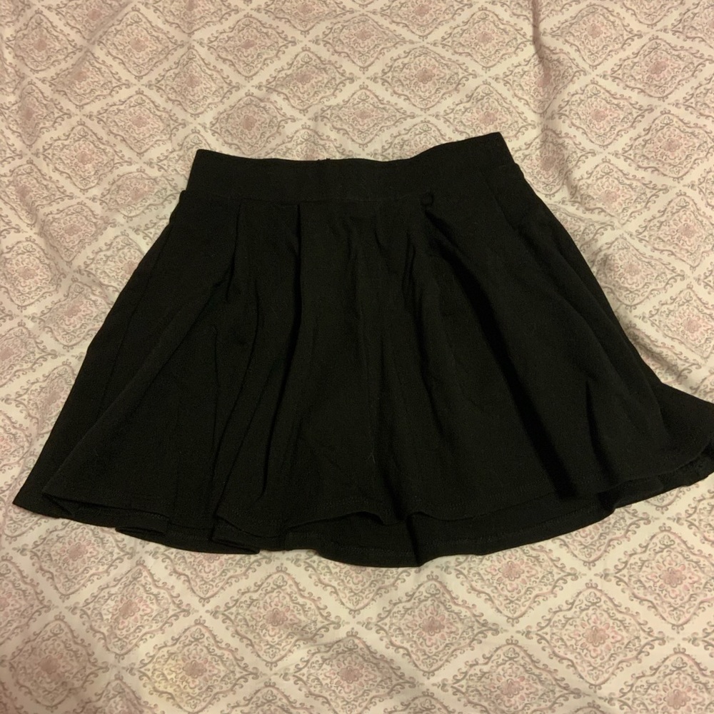 A pleated skirt